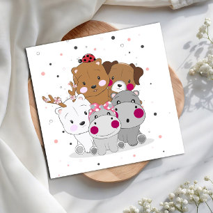 Servilleta De Papel Animales de Dibujos Animados Adorables para Baby S