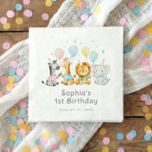 Servilleta De Papel Animales de fiesta para bebés Cumpleaños 1