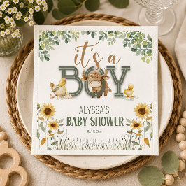 Servilleta De Papel Animales de Granja Baby Shower para Niño