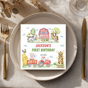 Servilleta De Papel Animales de granja Barnyard Napkins de fiesta de c