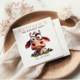 Servilleta De Papel Animales de granja de vacas cutas Fiesta de cumple