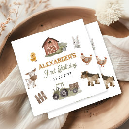 Servilleta De Papel Animales de granja Fiesta de cumpleaños 1