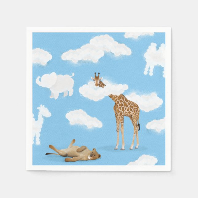 Servilleta De Papel Animales de la nube de Savanna (Anverso)