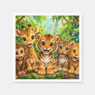 Servilleta De Papel Animales de la selva bebé