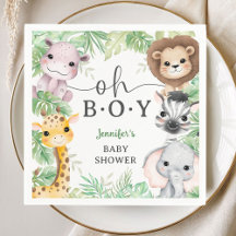Animales de Safari Baby Shower Oh Chico Selva Trop