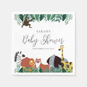 Servilleta De Papel Animales de Safari de la Jungla Baby Shower