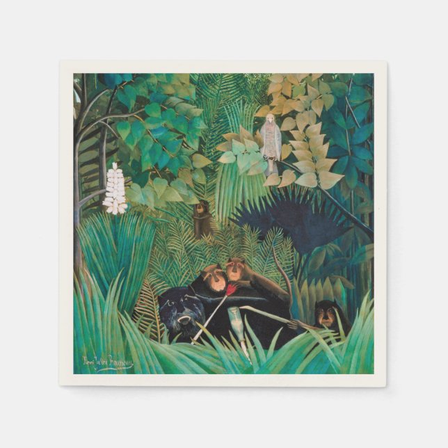 Servilleta De Papel Animales de vida silvestre en bosque tropical (Anverso)