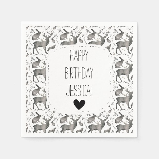 Servilleta De Papel Animales de Woodland (Anverso)