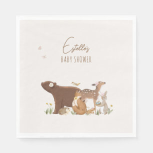 Servilleta De Papel Animales del Bosque Amigos del Bosque Baby Shower