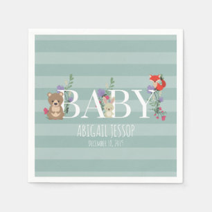Servilleta De Papel Animales del Bosque Baby Shower