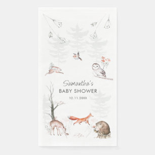 Servilleta De Papel Animales del Bosque Baño de Bebé Rústico del Bosqu