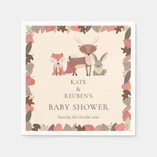 Servilleta De Papel Animales del Bosque Boda de Bebé Sprinkle