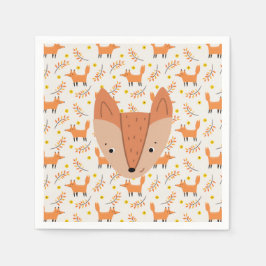 Servilleta De Papel Animales del bosque diseño boho zorro