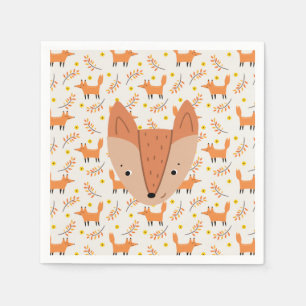 Servilleta De Papel Animales del bosque diseño boho zorro