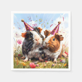 Servilleta De Papel Animales fiestas - 2 cerdos de Guinea