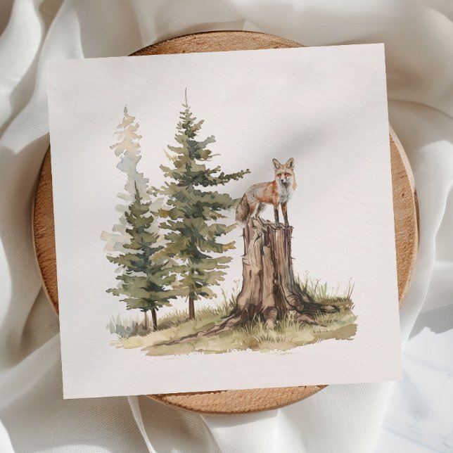 Servilleta De Papel Animales forestales de Woodland | Fox Baby Shower  (Subido por el creador)