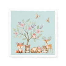Animales preciosos del bosque para baby shower