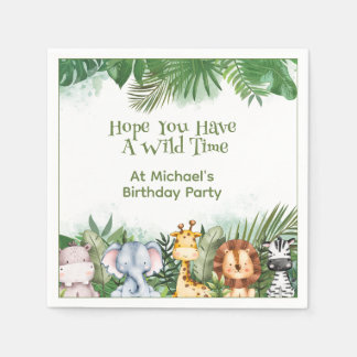 Servilleta De Papel Animales Safari personalizados