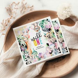 Servilleta De Papel Animales salvajes de un Safari primer cumpleaños