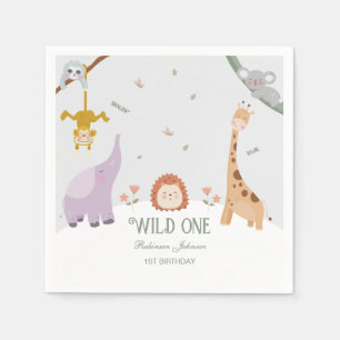 Servilleta De Papel Animales salvajes modernos y salvajes de un Safari