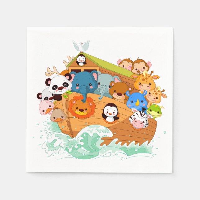 Servilleta De Papel Animales Sobre Las servilletas De Papel De Arte No (Anverso)