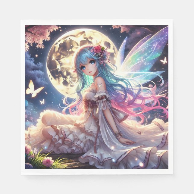 Servilleta De Papel Anime Chica Moon Fairy Princess in Garden (Anverso)