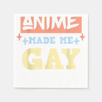 Servilleta De Papel Anime Me Hizo Gay Chistoso Anime Meme LBGTQ Orgull