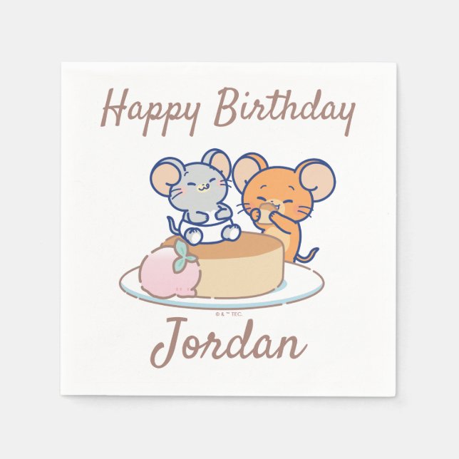 Servilleta De Papel Anime Tuffy y Jerry Cheesecake (Anverso)