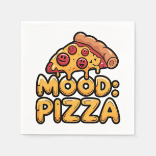 Servilleta De Papel Ánimo: Pizza - Personalizado divertido rebanado co