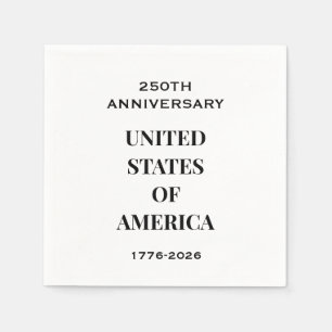 Servilleta De Papel Aniversario 250 1776–2026 – Encendedor Premium USA