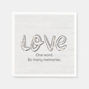 Servilleta De Papel Aniversario Almond Blossom Love Text