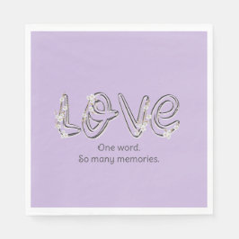 Servilleta De Papel Aniversario Almond Blossom Love Text