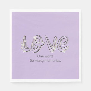 Servilleta De Papel Aniversario Almond Blossom Love Text