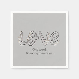 Servilleta De Papel Aniversario Almond Blossom Love Text