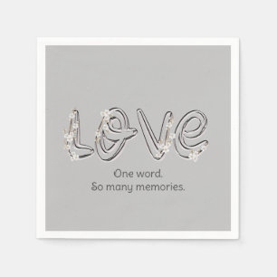 Servilleta De Papel Aniversario Almond Blossom Love Text