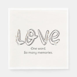 Servilleta De Papel Aniversario Almond Blossom Love Text