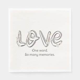 Servilleta De Papel Aniversario Almond Blossom Love Text