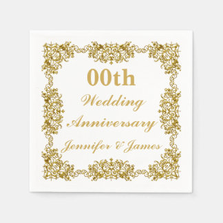 Servilleta De Papel Aniversario Boda personalizado