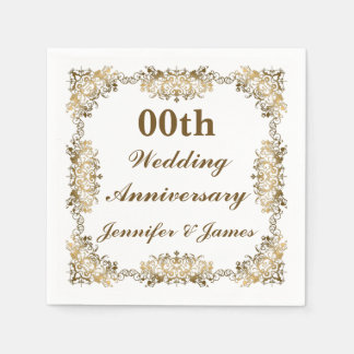 Servilleta De Papel Aniversario Boda personalizado