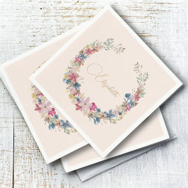 Servilleta De Papel Aniversario de la flor silvestre elegante