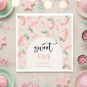 Servilleta De Papel Aniversario de la fresa dulce