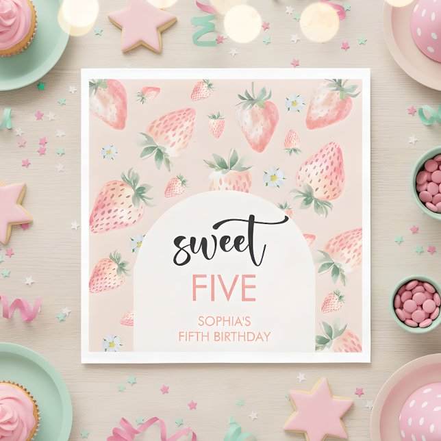 Servilleta De Papel Aniversario de la fresa dulce (Subido por el creador)