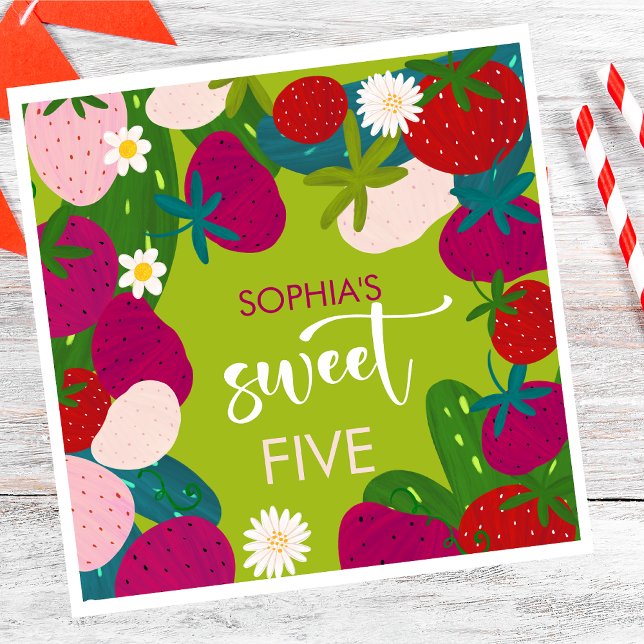 Servilleta De Papel Aniversario de la fresa dulce (Subido por el creador)