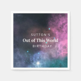 Servilleta De Papel Aniversario de la galaxia del Arcoiris