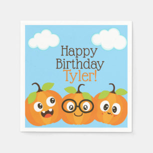 Servilleta De Papel Aniversario de la granja de parches de calabaza pe