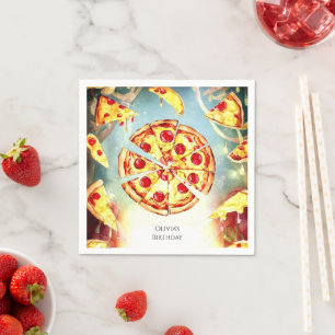 Servilleta De Papel Aniversario de la pizza de los niños mágicos
