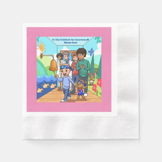 Servilleta De Papel Aniversario de las servilletas Fiestas de cócteles (Anverso)