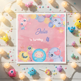 Servilleta De Papel Aniversario de los niños de pequeños monstruos