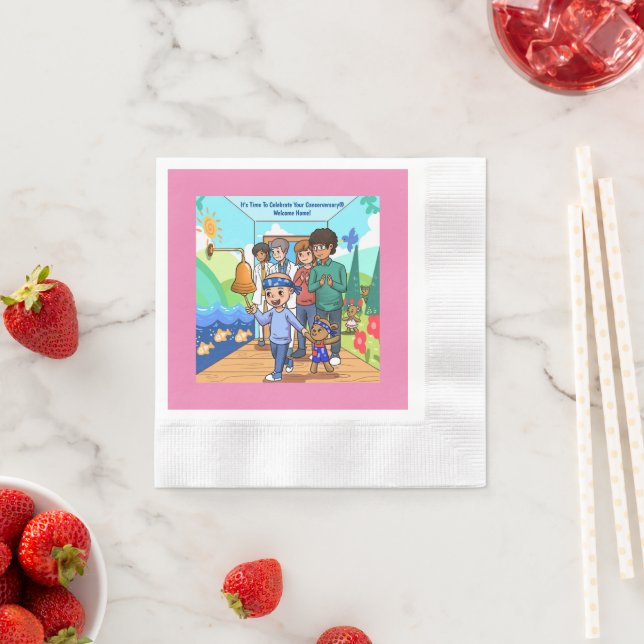 Servilleta De Papel Aniversario de Napkins Fiesta de Cocktail Cáncer (In situ)