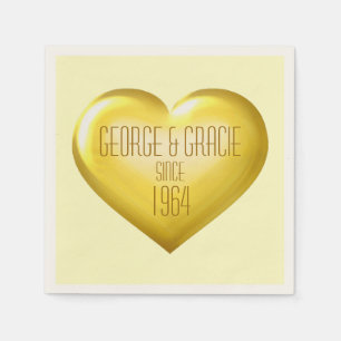 Servilleta De Papel Aniversario de Oro